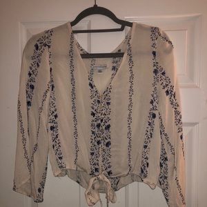 AEO Floral Cropped Top